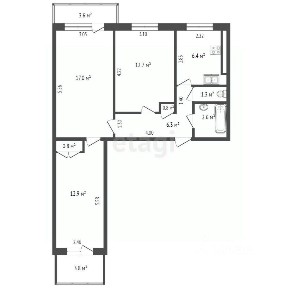Продается 3-комн. квартира, 60,4 м²