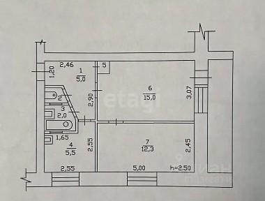 Продается 2-комн. квартира, 41 м²