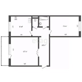 Продается 2-комн. квартира, 52,9 м²