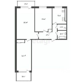 Продается 3-комн. квартира, 69,1 м²