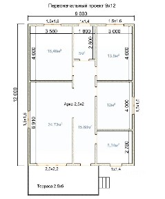 Продается 1-этажный дом, 120 м²