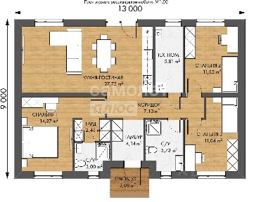 Продается 1-этажный дом, 117 м²