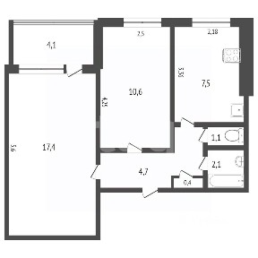 Продается 2-комн. квартира, 43,5 м²