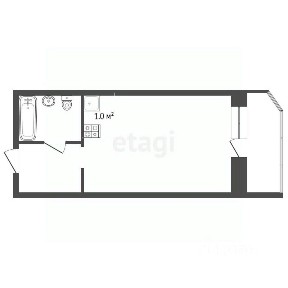 Продается студия, 24,8 м²