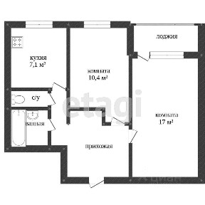 Продается 2-комн. квартира, 47,5 м²