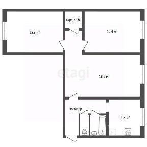 Продается 3-комн. квартира, 60,4 м²