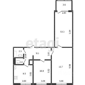 Продается 3-комн. квартира, 67,8 м²