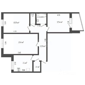 Продается 3-комн. квартира, 66,7 м²