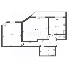 Продается 2-комн. квартира, 62,7 м²