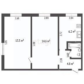 Продается 2-комн. квартира, 42 м²