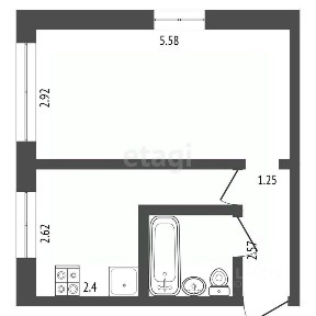 Продается 1-комн. квартира, 30,7 м²