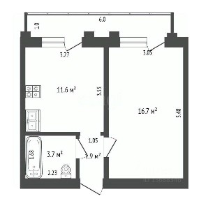 Продается 1-комн. квартира, 33,9 м²