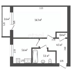 Продается 1-комн. квартира, 29,7 м²