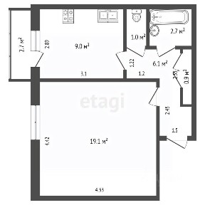 Продается 1-комн. квартира, 38,8 м²