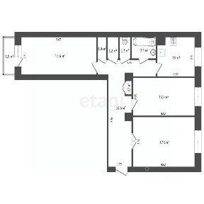 Продается 3-комн. квартира, 77,4 м²