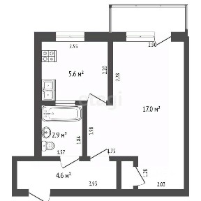 Продается 1-комн. квартира, 30,1 м²