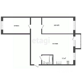 Продается 3-комн. квартира, 54,3 м²