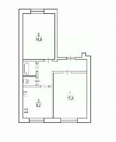 Продается 2-комн. квартира, 49,1 м²
