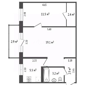 Продается 2-комн. квартира, 41,1 м²