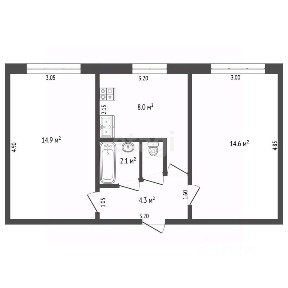 Продается 2-комн. квартира, 44,7 м²
