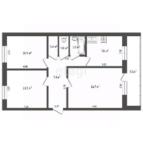 Продается 3-комн. квартира, 60 м²
