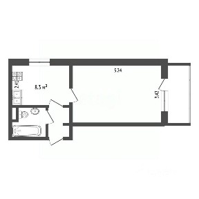 Продается 1-комн. квартира, 31,1 м²