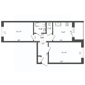 Продается 2-комн. квартира, 48,8 м²