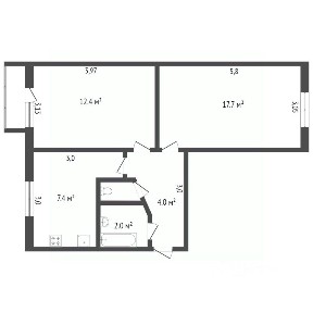 Продается 2-комн. квартира, 44,5 м²