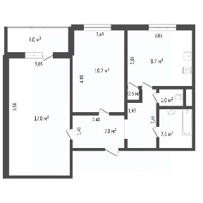 Продается 2-комн. квартира, 46,9 м²