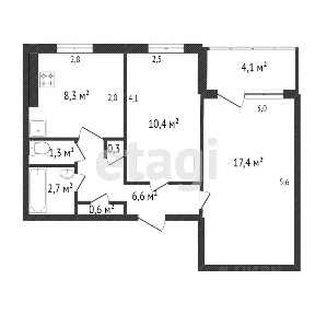 Продается 2-комн. квартира, 46 м²