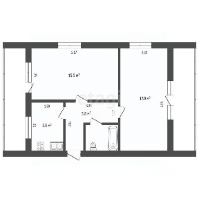 Продается 2-комн. квартира, 52,7 м²