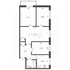 Продается 4-комн. квартира, 61,1 м²