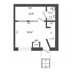 Продается 1-комн. квартира, 29,9 м²