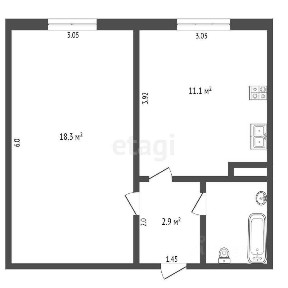 Продается 1-комн. квартира, 33 м²