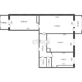 Продается 3-комн. квартира, 60,3 м²