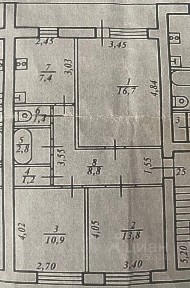 Продается 3-комн. квартира, 63 м²
