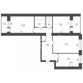 Продается 3-комн. квартира, 62,7 м²