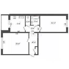 Продается 2-комн. квартира, 48 м²