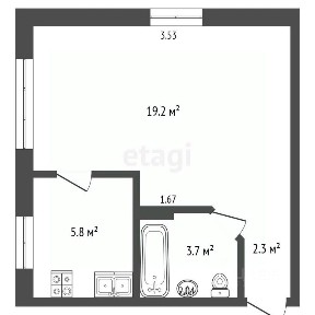 Продается 1-комн. квартира, 31 м²