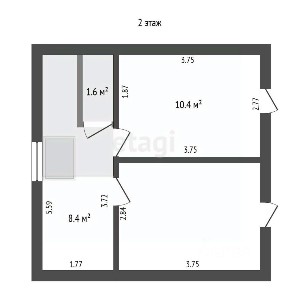 Продается 2-этажный дом, 62,6 м²