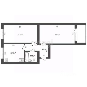 Продается 2-комн. квартира, 58,8 м²