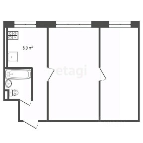 Продается 2-комн. квартира, 41,6 м²