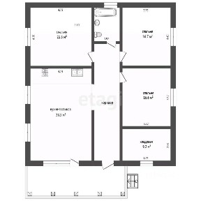 Продается 1-этажный дом, 126,3 м²