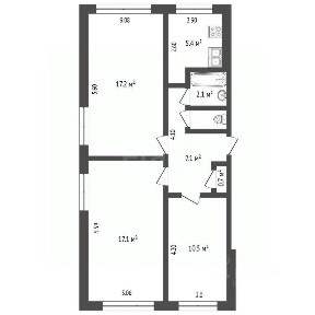Продается 3-комн. квартира, 62,4 м²
