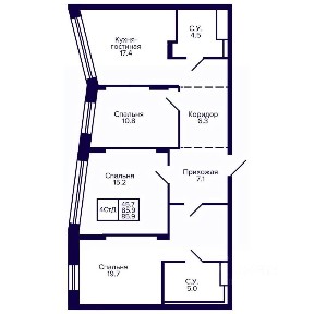 Продается 4-комн. квартира, 85,95 м²