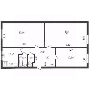 Продается 3-комн. квартира, 61,8 м²