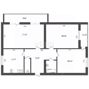 Продается 3-комн. квартира, 63,3 м²