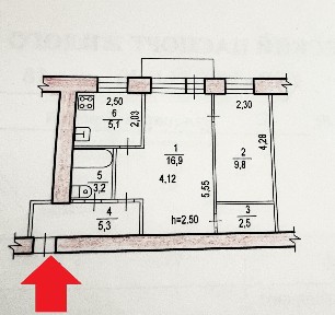 Продается 2-комн. квартира, 42,8 м²