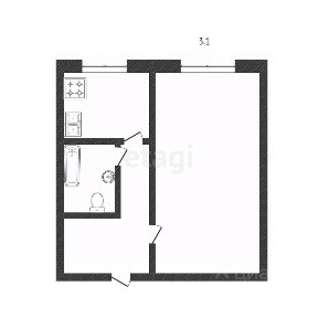 Продается 1-комн. квартира, 33,8 м²