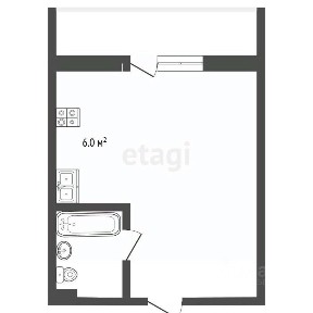 Продается студия, 28,6 м²